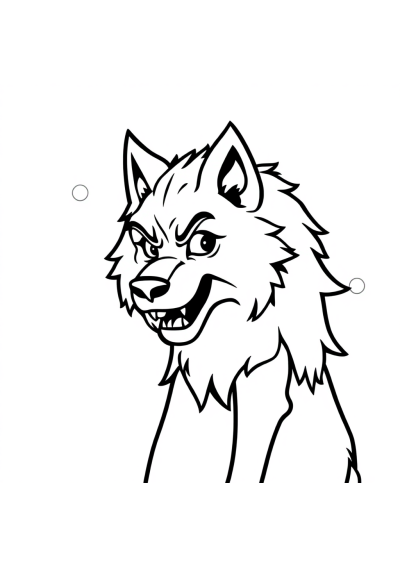 Werewolf In Space Coloring Page