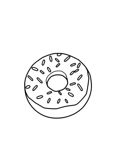 Wild Donut With Sprinkles Coloring Page