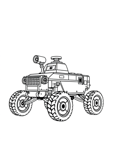 Wild Mars Rover Coloring Page