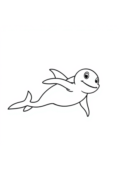 Wild Swimmer Diving Coloring Page