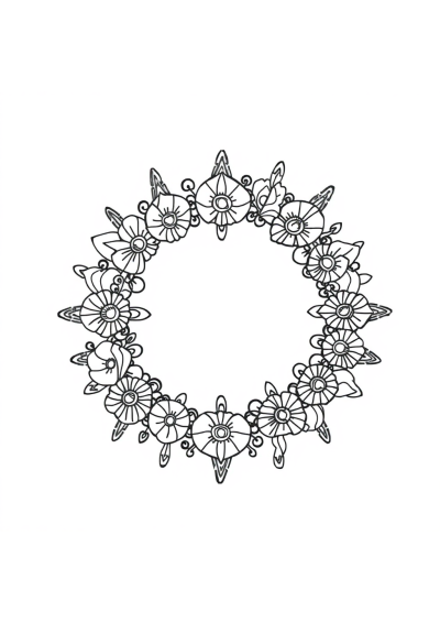 Printable Zentangle Style Artist Painting Coloring Page