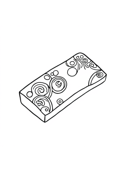 Zentangle Style Chocolate Bar Coloring Page