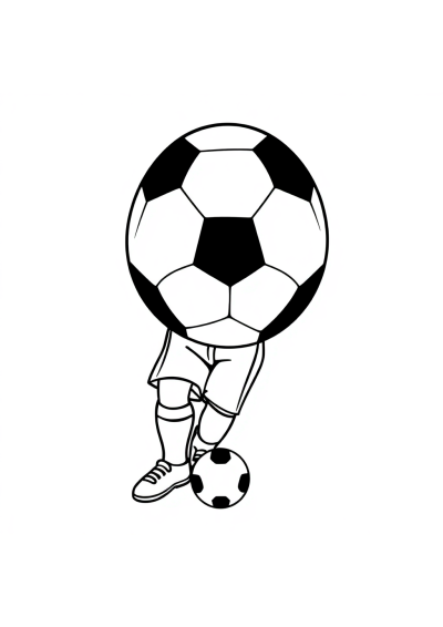 Zentangle Style Soccer Player Coloring Page